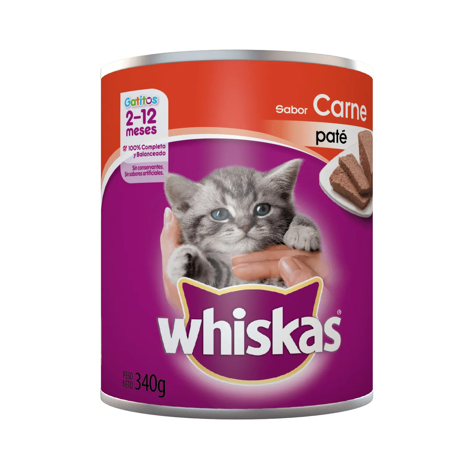 Lata Whiskas Gatitos x 340grs