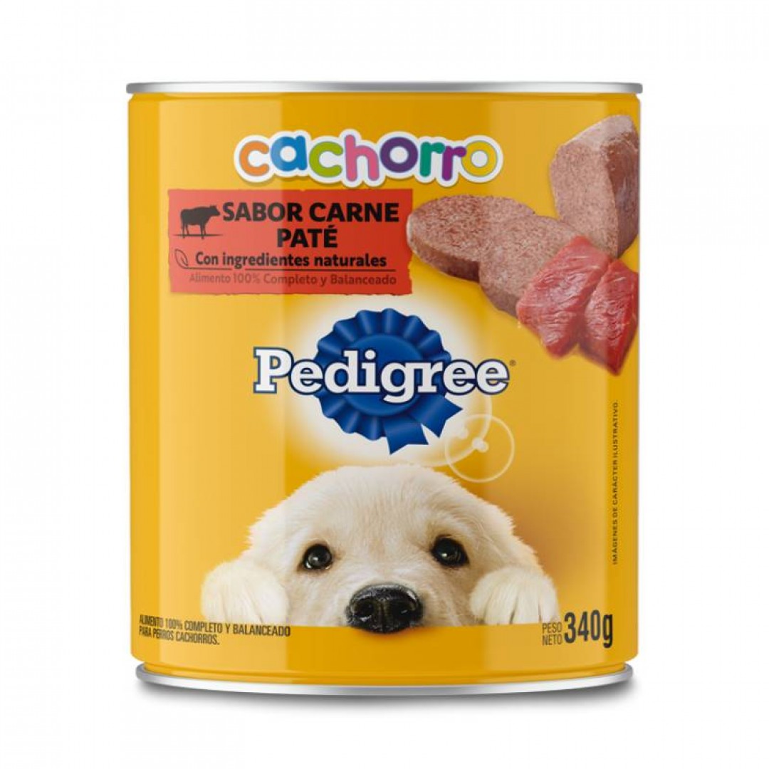 Lata Pedigree Cachorro carne x 340grs